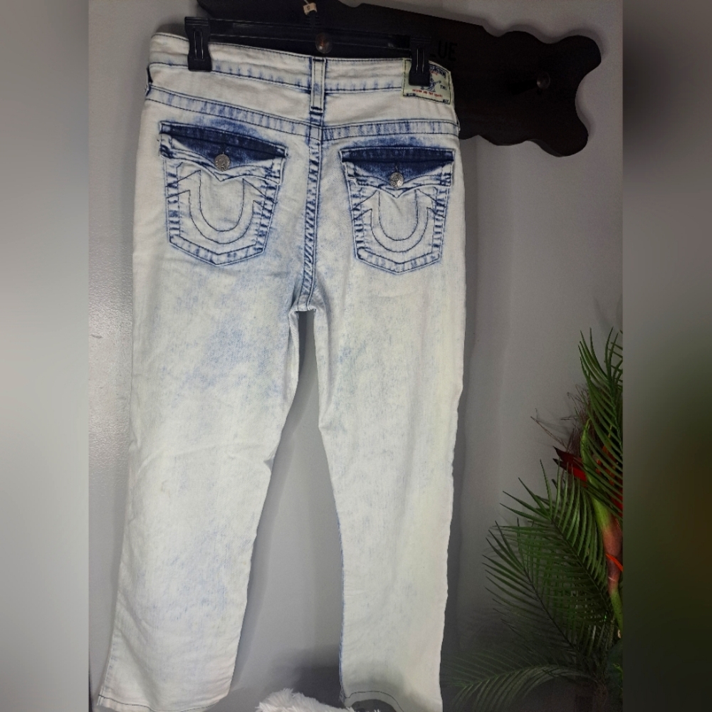 True Religion White Wash Jean Pants Size 20
